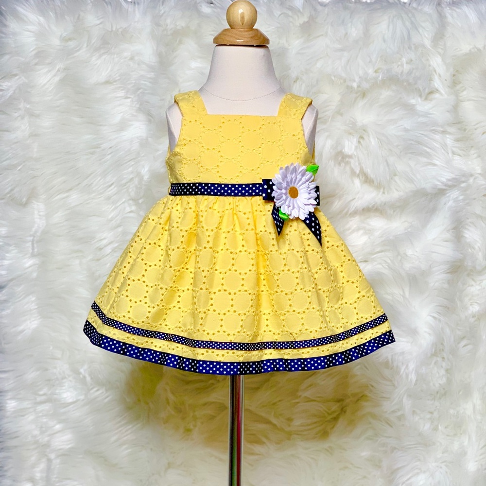 Cute Yellow dress for babys 3-9 months